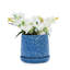 2 pots de fleurs en céramique de 7 po de couleur bleu marine antique, résistants à la chaleur et aux intempéries, trou de drainage pour le développement des racines, pots de fleurs modernes avec finition bleue, 2, durabilité, espaces fonctionnels-1535956197