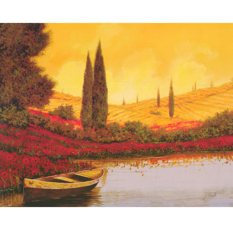 La Barca Al Tramanto, 14" H x 18" W