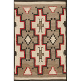 Tribal Geometric Antique Flatwoven Native American Navajo Kilim Rug