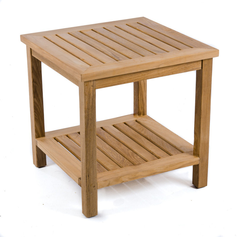 Shamorie Outdoor Square Teak Side Table