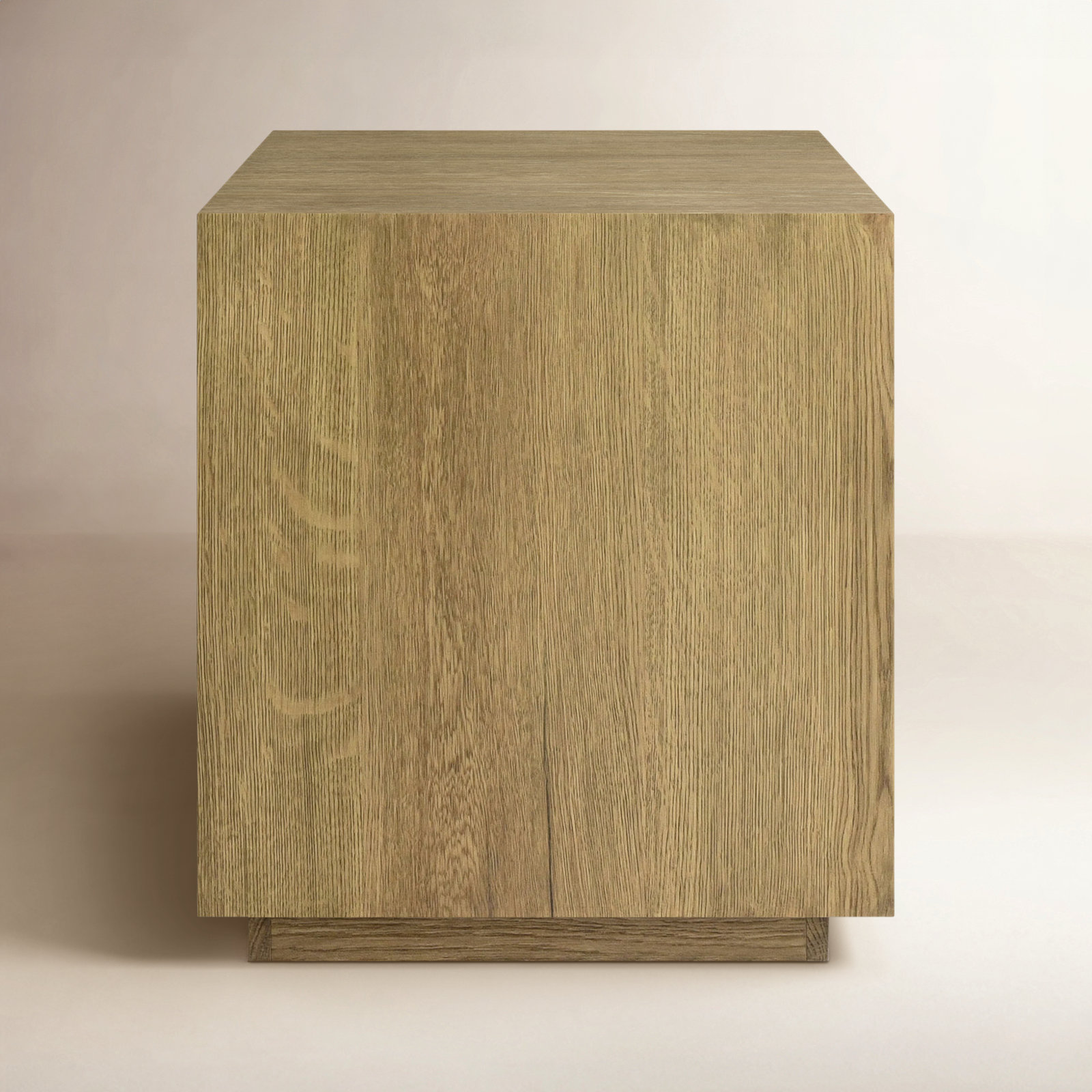 Taryn 20" Block End Table, Light Brown