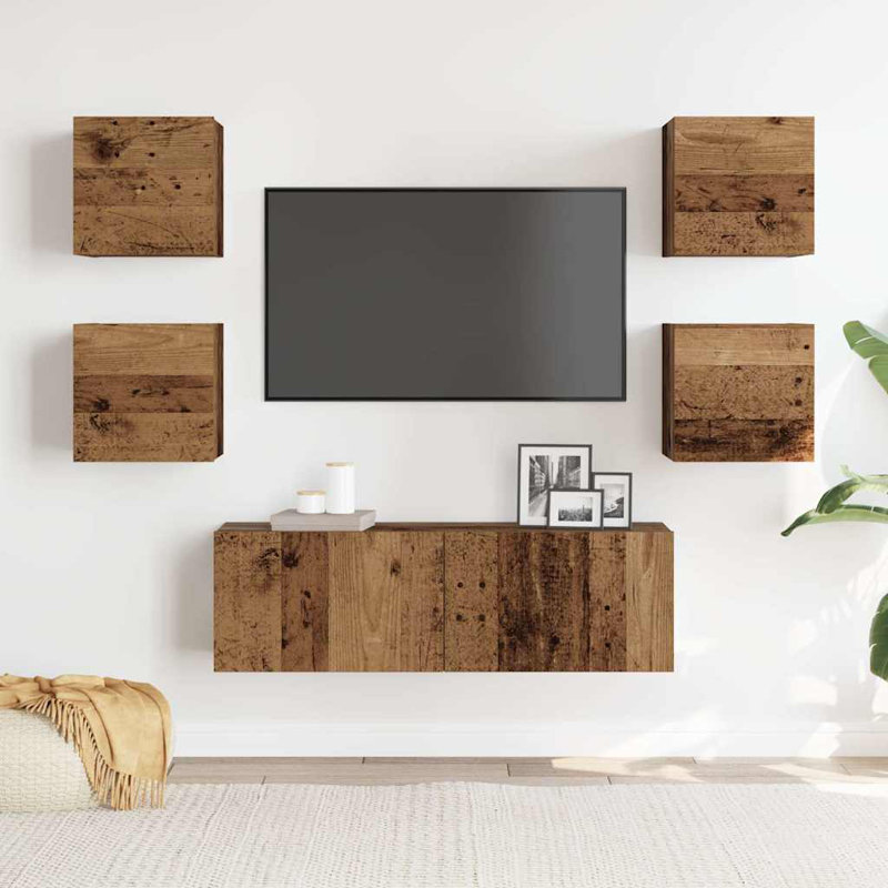 Goldring Unfinished Entertainment Centre for TVs up to 88", Old Wood