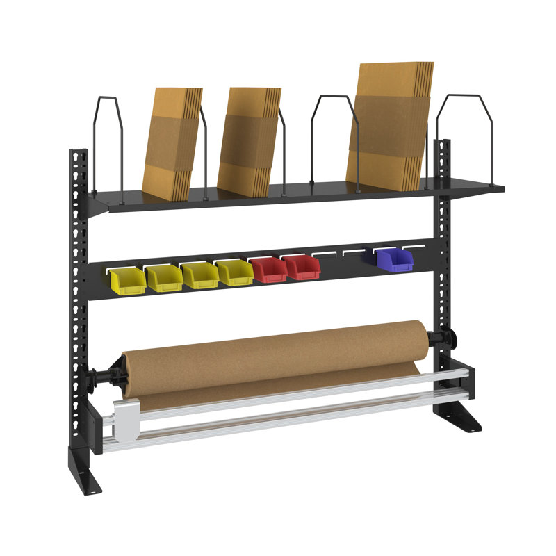 Ensemble de rangement modulaire pour outils en métal avec coupe-papier et tablette