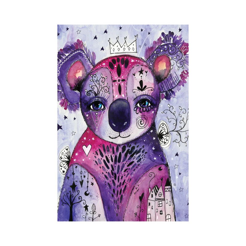 Koala Love by Tamara Laporte - Print on Canvas, 20.32 cm H x 30.48 cm W, Wrapped Canvas