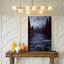 Toile, "Mystical Forest Scene At Dusk Domated By Vibrant Red", art mural-894852915