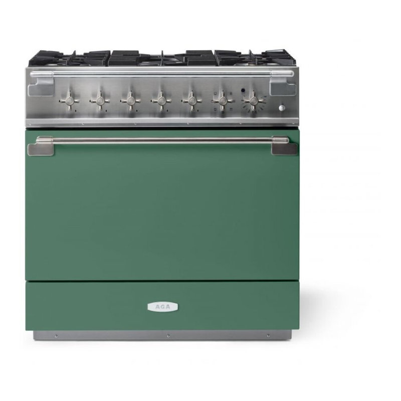 Elise 36" 4.5 Cubic Feet Dual Fuel Freestanding Convection Range, Mineral Green