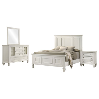 Ryllan 4-piece Queen Bedroom Set Cream White