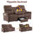3-Seater Manual Reclining Sofa With Flip Console, Cup Holders, USB & Type-C Charging, Hidden Drawer & Side Pockets-33799399