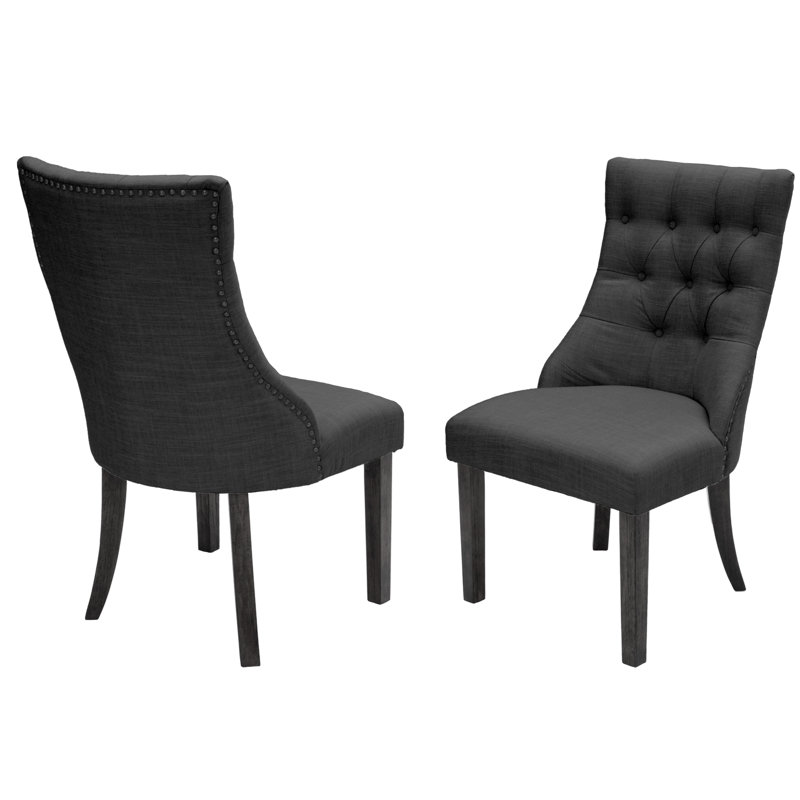 Royal Single Upholstered Dining Chair, Gray