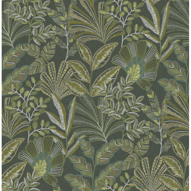  Papier peint émeraude Vendura Weave, Vert