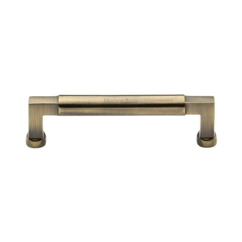 Heritage Brass Heritage Cabinet Pull Bauhaus Design, 12.8cm H x 16cm W x 14.4cm D, Antique Brass