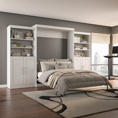 Grand lit Arlex et 2 étagères avec portes (126 W)