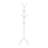 Modern Free Standing Coat Rack With 8 Hooks, Ideal For Entryway And Bedroom, Contemporary White Metal Design-1669084061