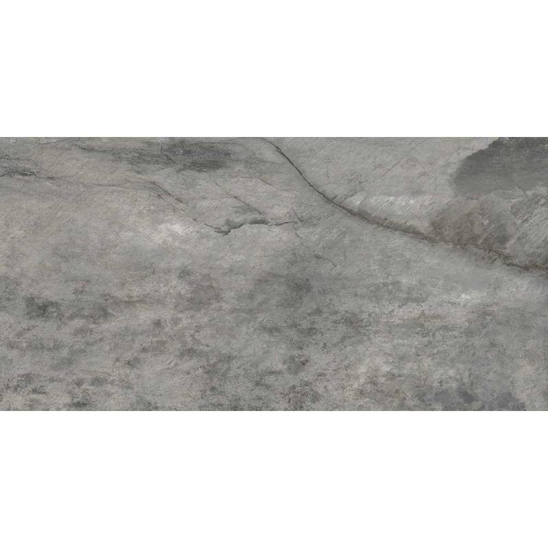 Wells Stone 12" x 24" Porcelain Stone Look Wall & Floor Tile, Gray