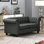 Causeuse Chesterfield à accoudoirs roulés 61 po Leite