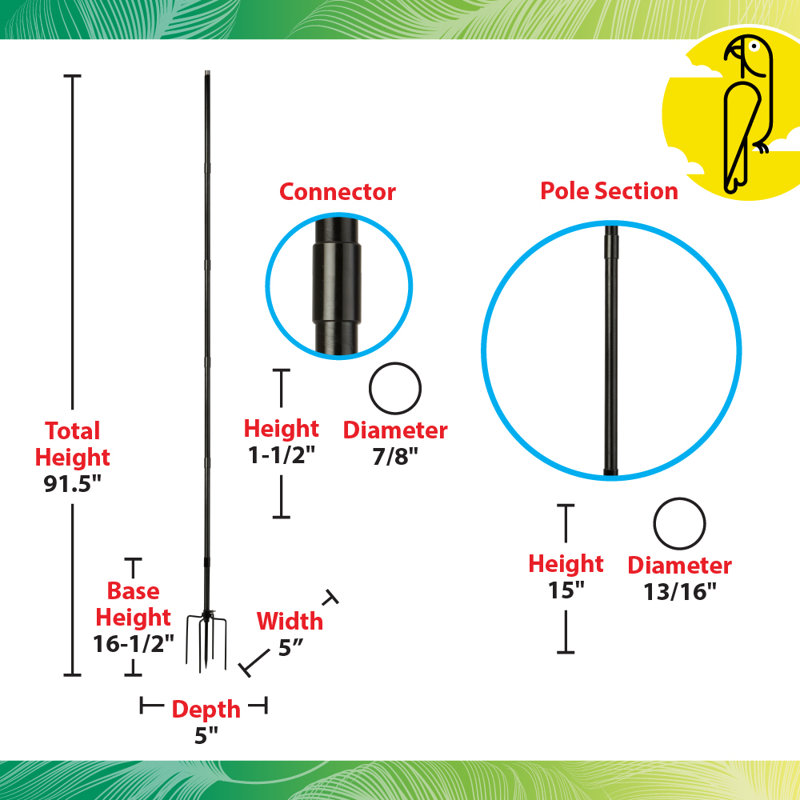 Bird Feeder Pole Mount