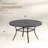 6-Person Outdoor Dining Set, Spacious Round Table with Swivel Chairs-1637093218