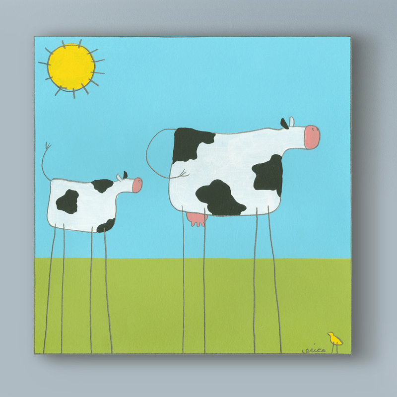 Kirkpatrick «Leg Cow I», reproduction sur toile tendue, H 48 po x l 48 po x P 1,5 po
