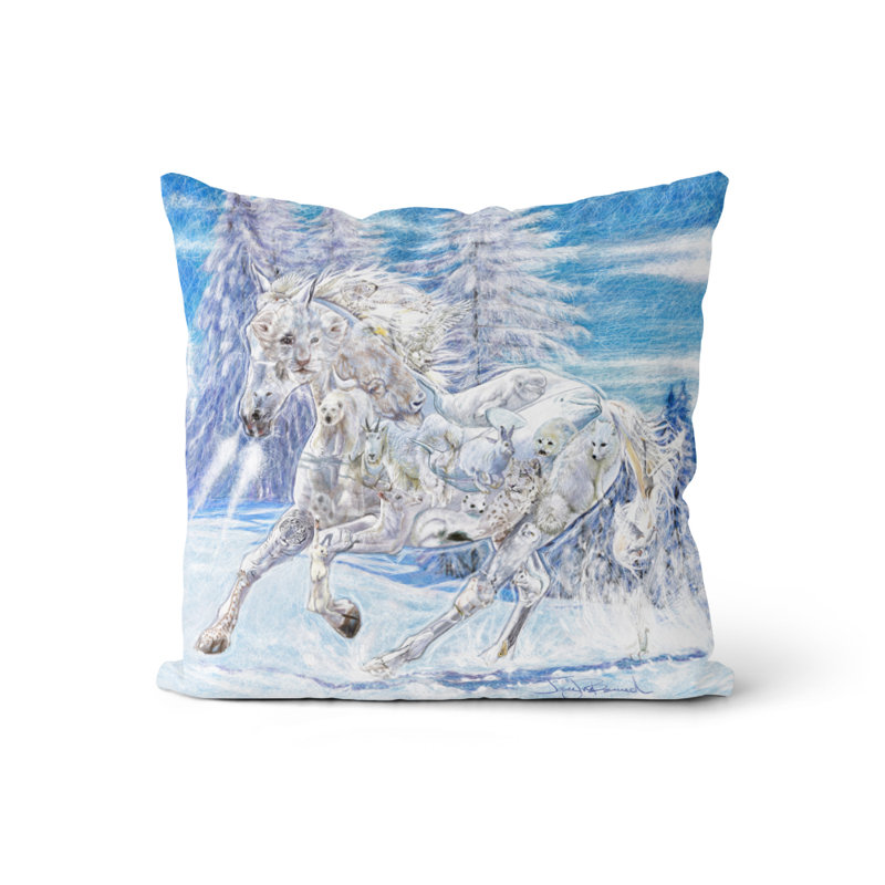 Housse et insert de coussin carré blanc Coussin J.