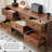 Brown Solid Wood Accent Cabinet