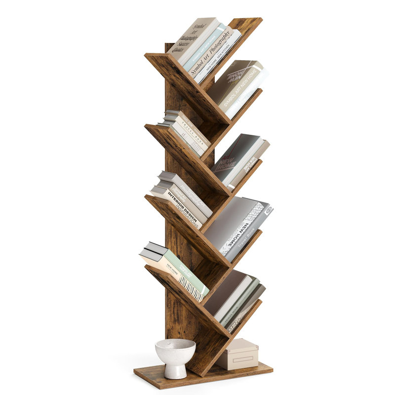 131.6cm H x 50cm W Bookcase, Rustic Brown