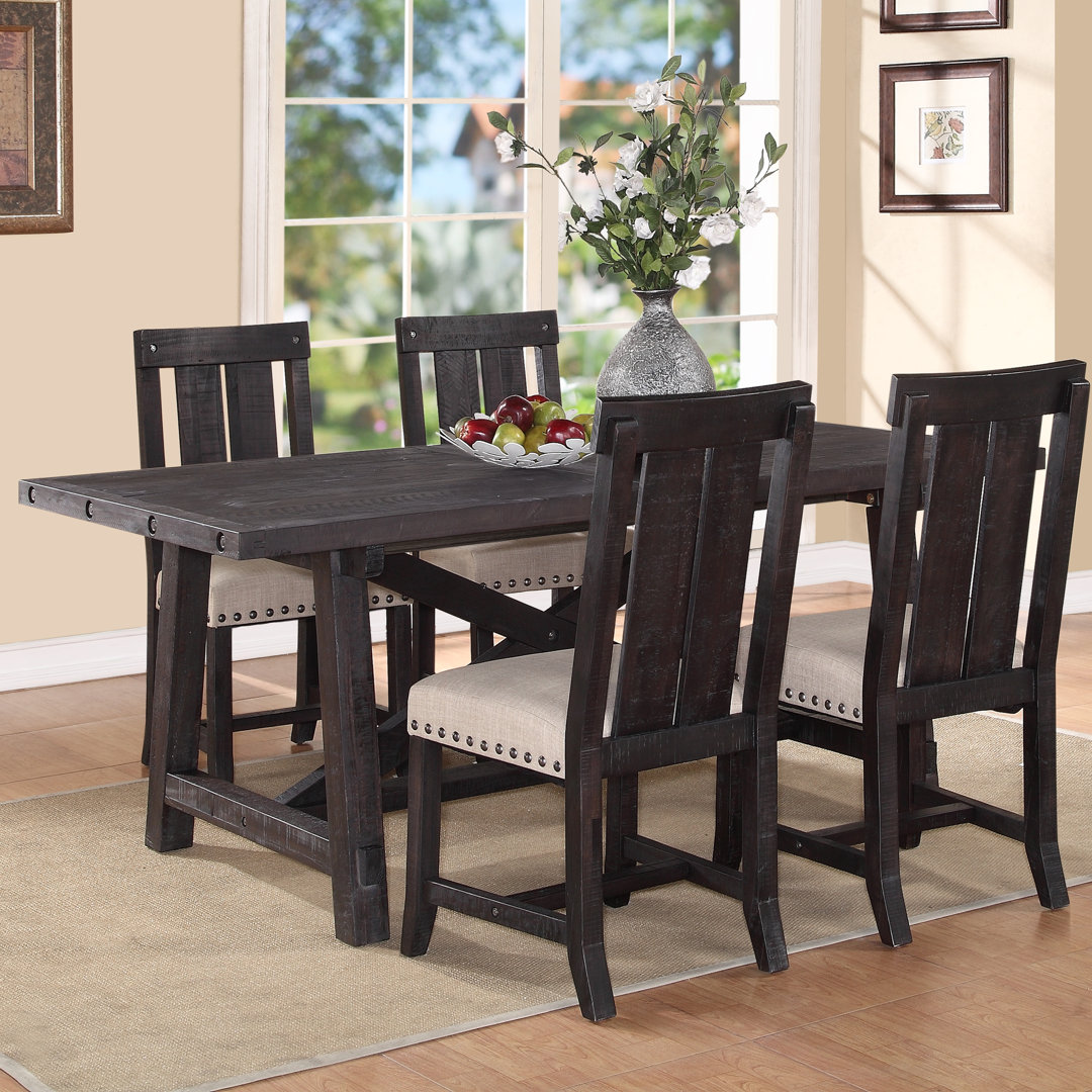 Messerly Extendable Pine Solid Wood Dining Table Laurel Foundry Modern Farmhouse®