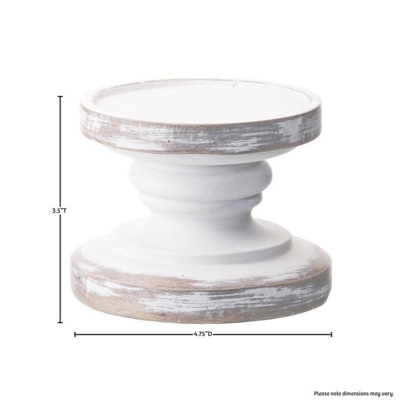 Chandelle de table en bois 3,5 po