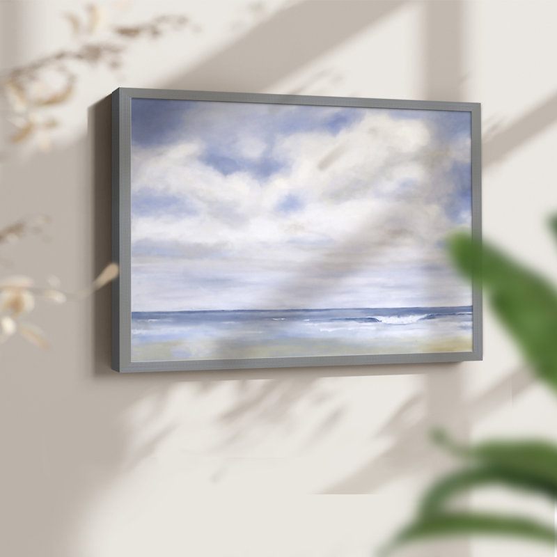 The Wave -Framed Print - Restickable, Gray, 16" H x 20" W