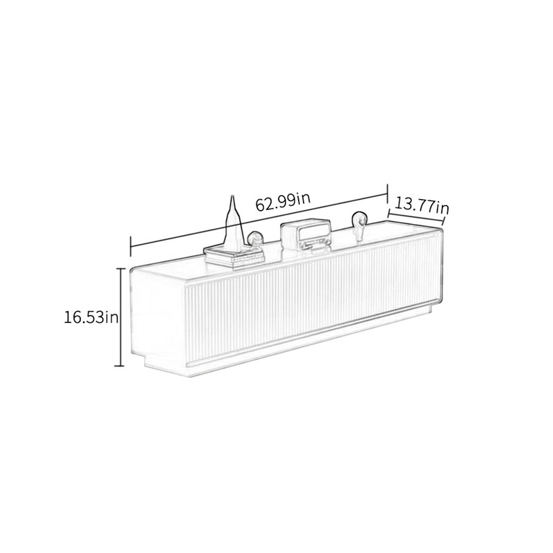 Meuble télé moderne et minimaliste, 62.99"