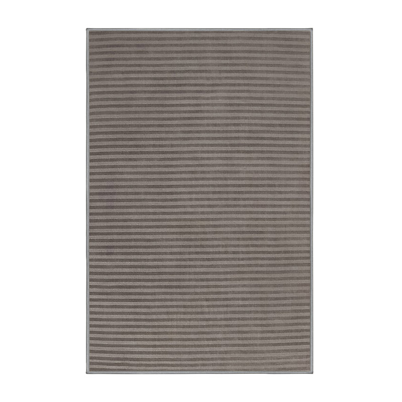 Tapis gris à rayures Kucharski, Rectangle 2 pi x 4 pi