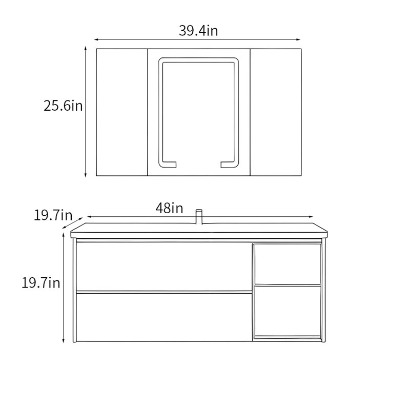 Modern simple bathroom Cabinet