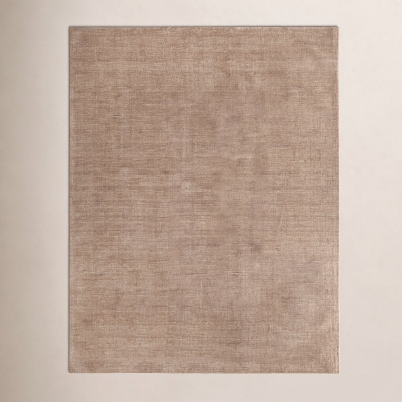 Luna Modern Solid Area Rug, Rectangle 8' x 11', Brown