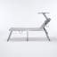 Chaise longue pliante avec auvent 2 pièces
