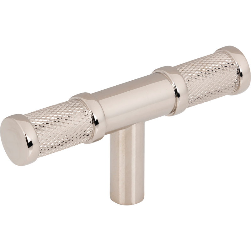Burnham T-Knob 3 Inch Flat Black, Polished Nickel