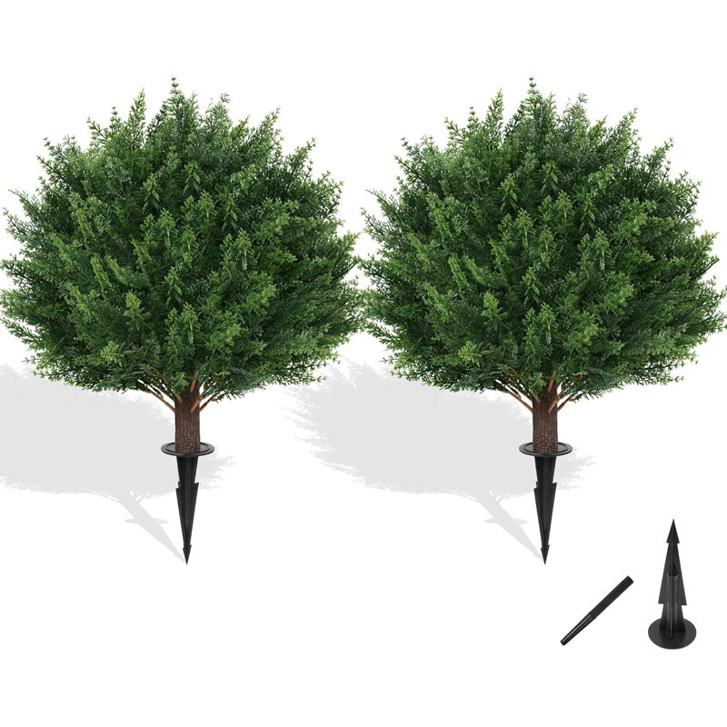 Ensemble de 2 topiaires de cyprès artificiels