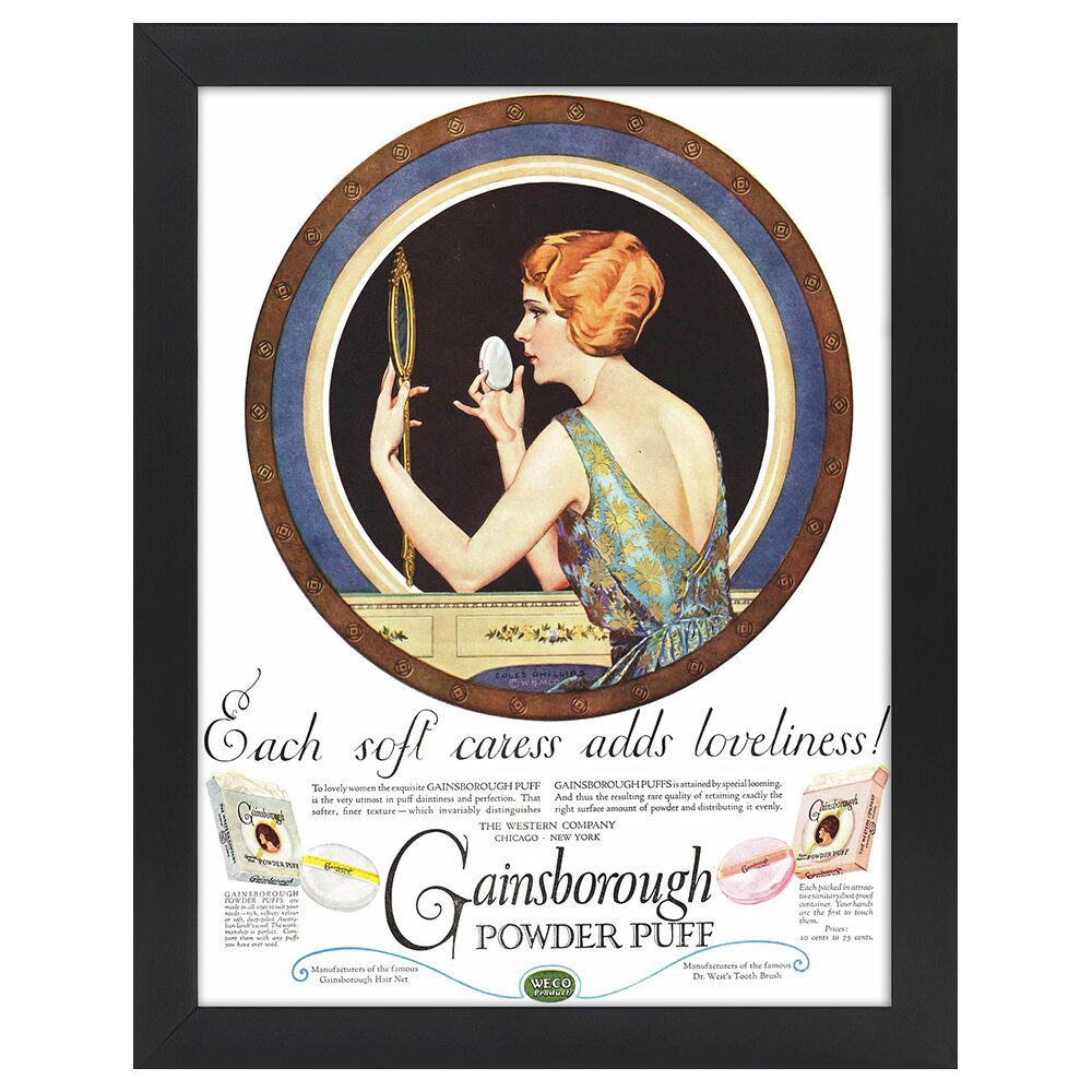 Leinwandbild Vintage Werbeplakat Gainsbourough Face Powder (1910), C. Coles Phillips