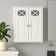 Woodley Removable Two-Door Wall Storage Cabinet with Cross-Moulded Glass Panels and Adjustable Shelf