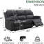Canapé inclinable avec accoudoirs à plateau-coussin 78,5 po avec table rabattable et porte-gobelets-2004935375