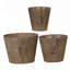 Ensemble de 3 pots à fleurs Thornton, L: 8,3 x 8,3 x 6,5 po, M: 6,8 x 6,8 x 6,1 po, S: 5,3 x 5,3 x 5,1 po