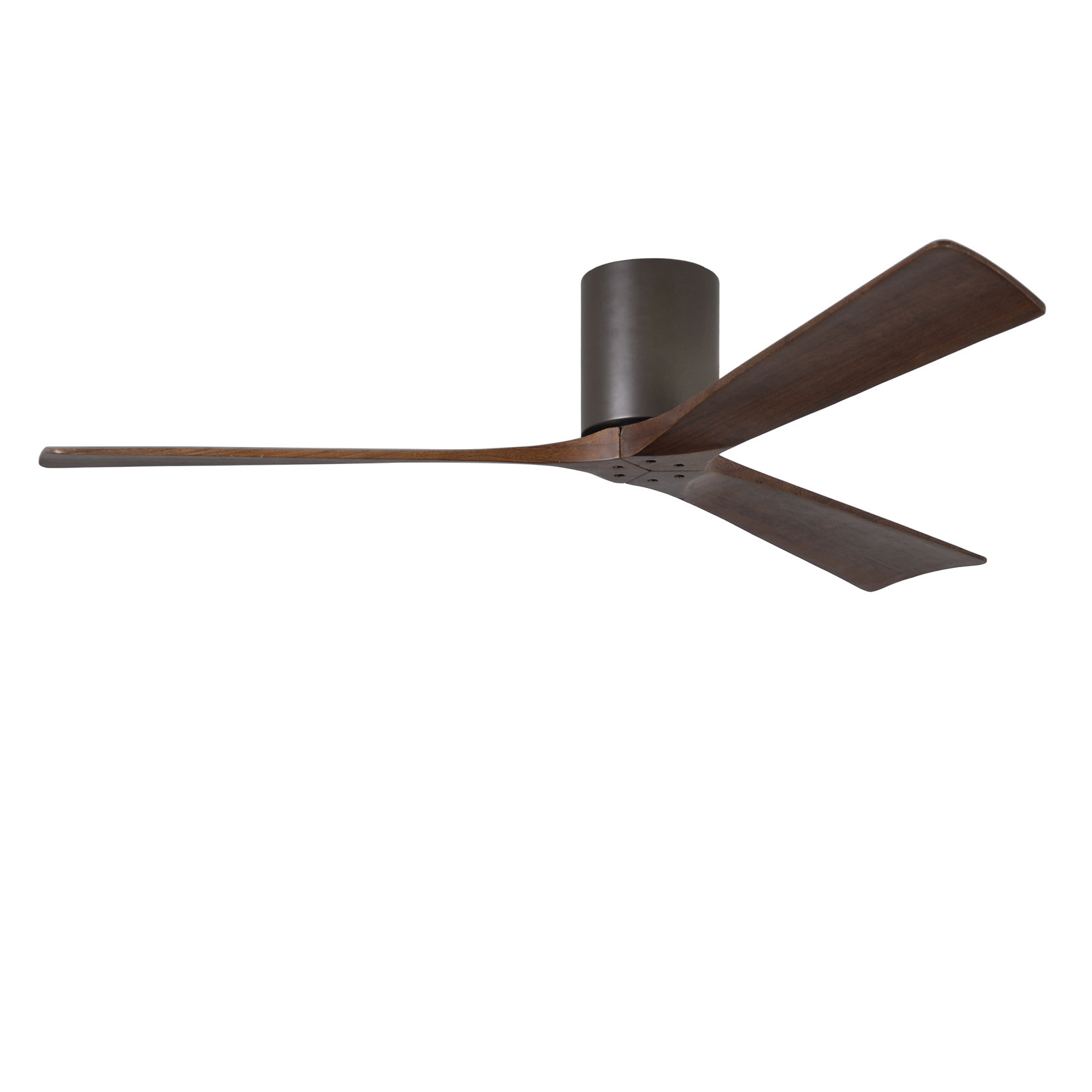 Olivier 3 Blade Ceiling Fan, Textured Bronze, Walnut Tone, 60"