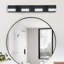 Luminaire de salle de bain 4 lumières en acrylique noir mat pour miroir, douche et décor de salle de bain-1215722500-1215722503-1215722523