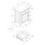 Table d'appoint, table de chevet, tiroir de rangement, bout, table d'appoint, chambre à coucher, lampe, rangement, placage vert antique, transitionnel-1719543149