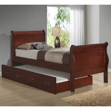 Glory Furniture Louis Phillipe King Sleigh Bed in White