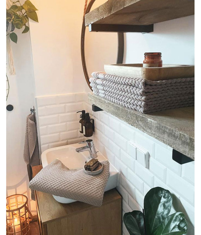 Midweight Hand Towel, Cappuccino
