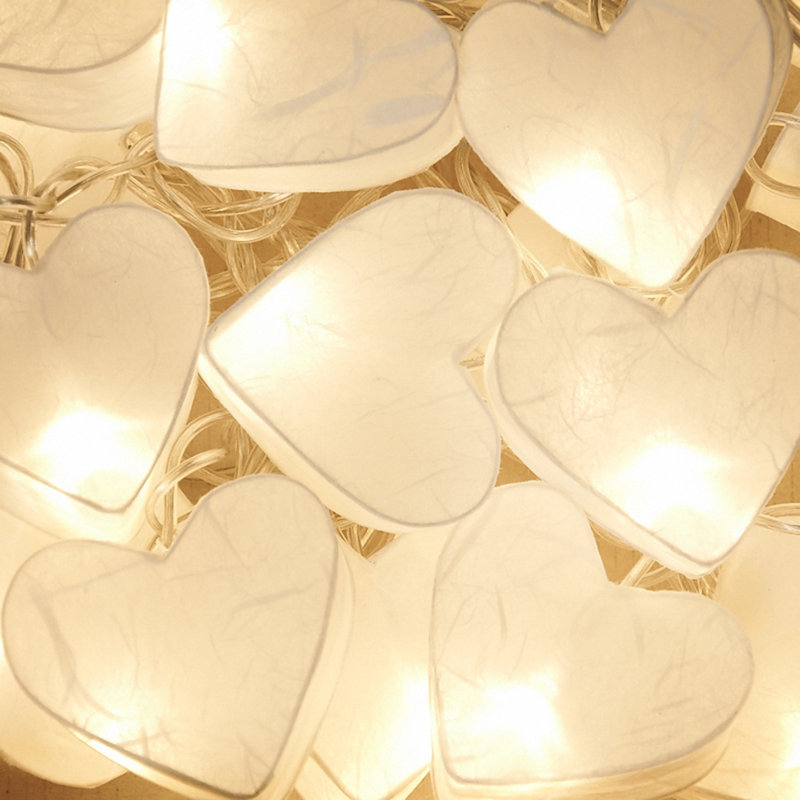 Mandi LED Handmade Paper Hearts String Light, 20 Lamps - 5 Metre Long