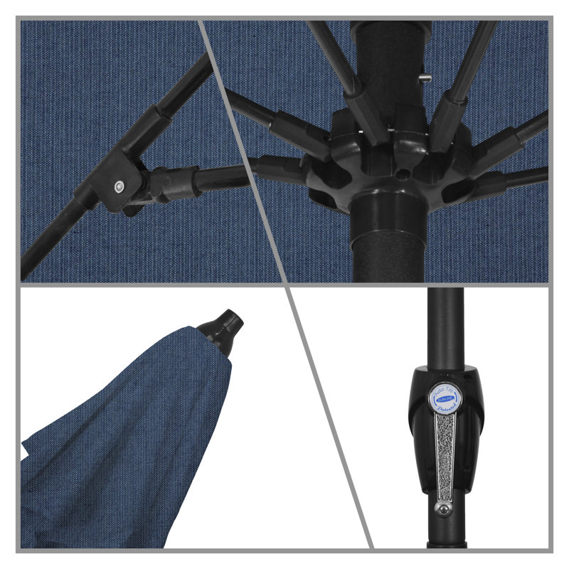 Parasol de marché 7,5 pi Gino, Spectre indigo Sunbrella®