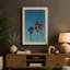 Palm Study in Teal Vintage - Wrapped Canvas-131763859-131763860