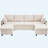 Chenille With Square Arms Sofa-516450599