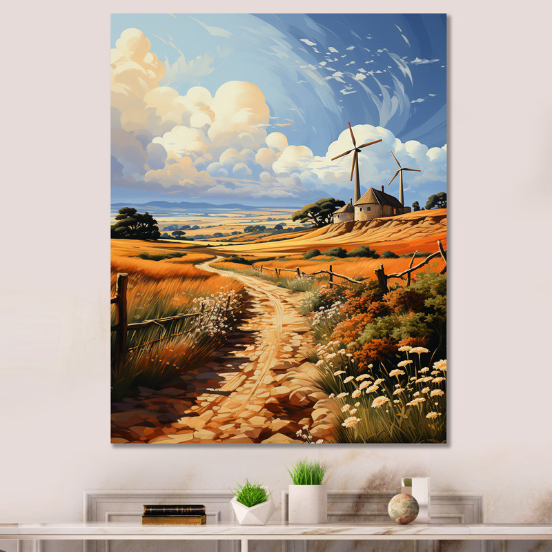 "Wind Turbines", impression sur toile encadrée, H 32 po x l 16 po x P 1 po, Toile tendue