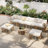7 Pieces Outdoor Sectional Sofa Set-286968227